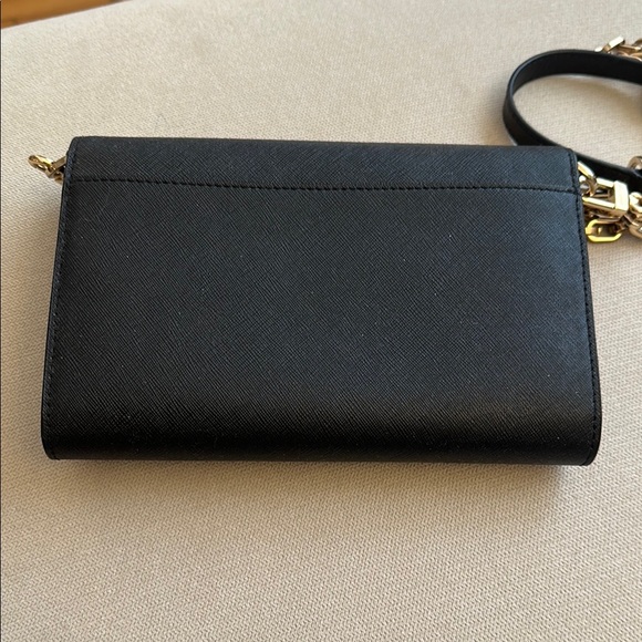 Tory Burch Black and Gold Crossbody Bag with Chain Strap - Picture 2 of 4